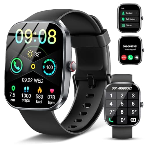 Image of Smart Watch, 2026 HD 1.91" Bluetooth 5.4 Calling Smartwatch for Men Women, SPO2/Heart Rate/Sleep Monitor, 115+ Sport Modes Fitness Activity Trackers, IP68 Waterproof Step Counter for Android iOS