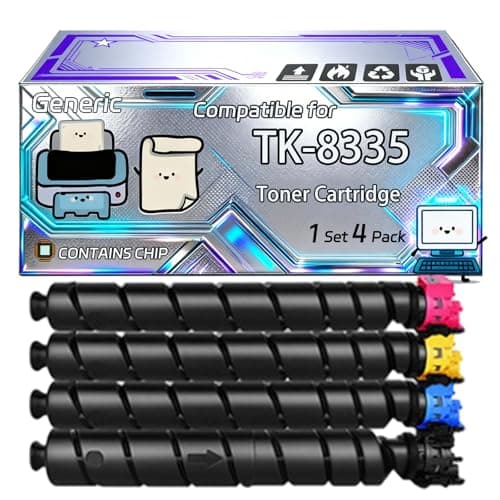 Image of TK-8335 Toner Cartridge Compatible for Kyocera TASKalfa 3252ci TASKalfa 3253ci Printers, With Chip, 25000 Pages, Vibrant Colours (4-Pack BK/C/M/Y)