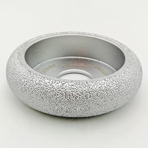 Image of DIATOOL 3 Inch/75MM Diamond Grinding Wheel Convex Curve Brazed for Stone Abrasive Grinding disc Vacuum brazed Profile Hand Diamond Wheel Grit 60 (Diamond Height 20mm)