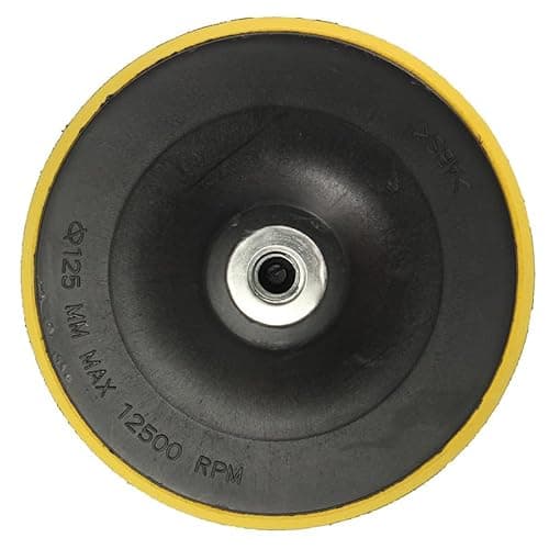 Image of MiJunHD M14 Thread Hook and Loop Backing Pad, 5inch/125mm Self-adhesive Sanding Disc Backing Pad Angle Grinder Polisher Backer Plate for Polishing Sanding Buffing (1 Piece)