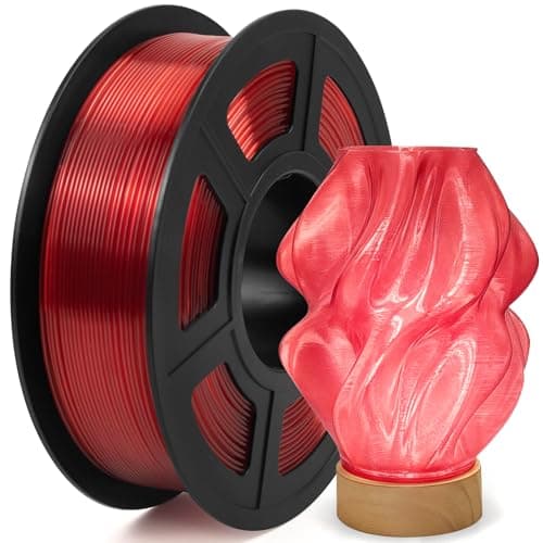 Image of IEMAI PETG Filament 1.75mm 1Kg, Transparent Red PETG 3D Printer Filament, Ideal for Lampshade Printing, High Speed Printing, Dimensional Accuracy +/- 0.02mm