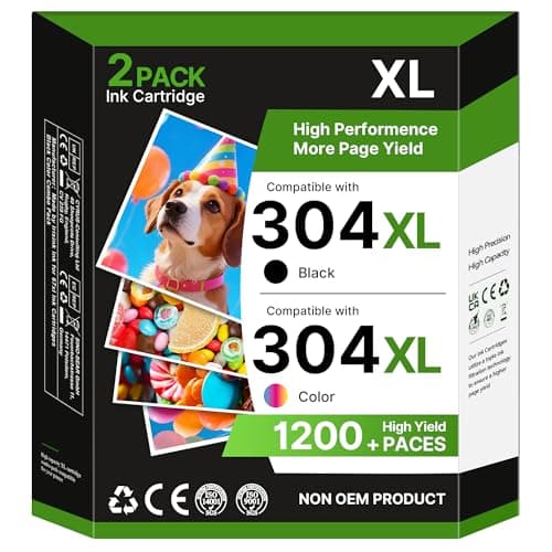 Image of Salols 304XL Ink Cartridges Combo Pack Replacement for HP 304 Ink Cartridges Black and Colour 304 XL Multipack for HP Envy 5030 5020 5010 5032 DeskJet 3760 3762 2600 2620 2630 2633 3720 3750