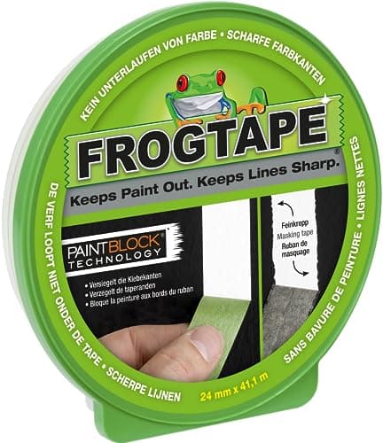 Image of Frog Tape Multipurpose Crepe Paper Crepe - Clean and Precise Lines, Dimensions: 24 mm x 41.1 m - Colour: Green