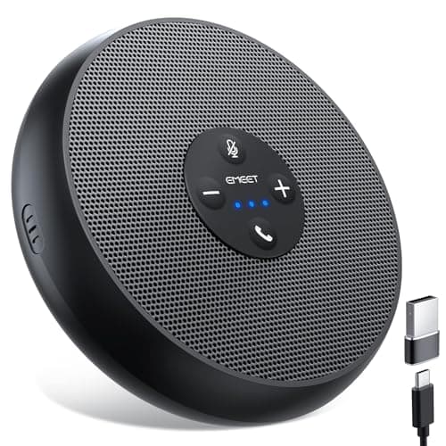 Image of EMEET USB Speakerphone, M1A Zoom Certified AI Mics 360°Voice Pickup USB Type C-A Plug&Play Computer Speakers with Microphone, Fast Mute Noise Reduction Echo Cancellation for 5-8 People for Zoom Teams