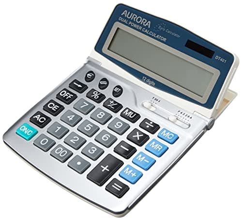 Image of Aurora DT401 Desktop Calculator (With Huge Display and Euro conversion))