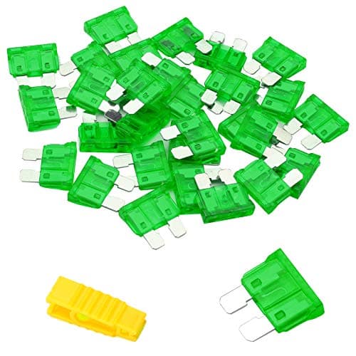Image of Bolatus 20Pcs Car Fuses 30A Standard Blade Fuses Automotive Replacement Fuse for Caravan Motorcycle Truck RV + Fuse Puller