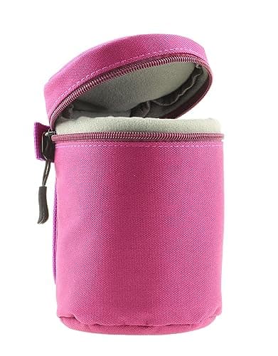 Image of Navitech Purple Water Resistant Camera Lens Protective Case Pouch Compatible With The Canon EF 100mm f/2.8 Macro USM | Canon MP-E 65mm f/2.8 1-5x Macro Photo