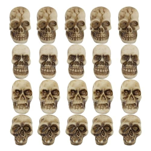 Image of Acunny Skull Decoration for Home - Realistic Skull Decoration, 20 Pieces Collector's Skull Props with Gothic Detail for Desk Bookshelf Room Decoration in Ghost House Style