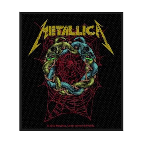 Image of Metallica Patch Tangled Web Band Logo Official Black (10cm x 9cm) One Size