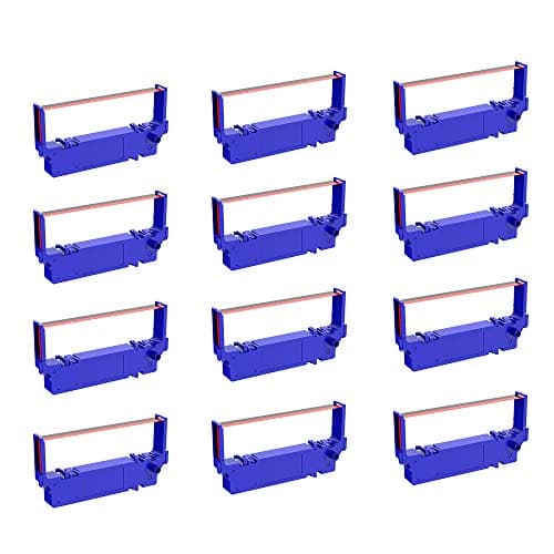 Image of Bigger 12-Pack Compatible SP700 3157BR 30980721 Printer Ribbon B/R Replacement for Star SP-700BR, RC-700BR, SP-712, SP-712R, SP-742, SP-742R Ink Ribbon (Black and Red)