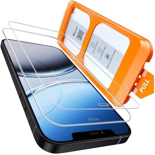 Image of TOCOL 2 Pack for iPhone 12 Mini Screen Protector 5.4-Inch, Instant Installation, 12FT Military Grade Shatterproof, 9H+ Hardness Tempered Glass, Case Friendly, HD Clear Coverage Protection