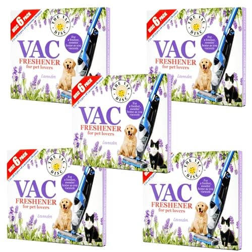 Image of FIND A SPARE Vacuum Cleaner Freshener Hoover Disc for Pet Lovers | Pack of 5/30 Discs | Extra Strength Vac Fresheners Lavender (5 x 6 PACK)