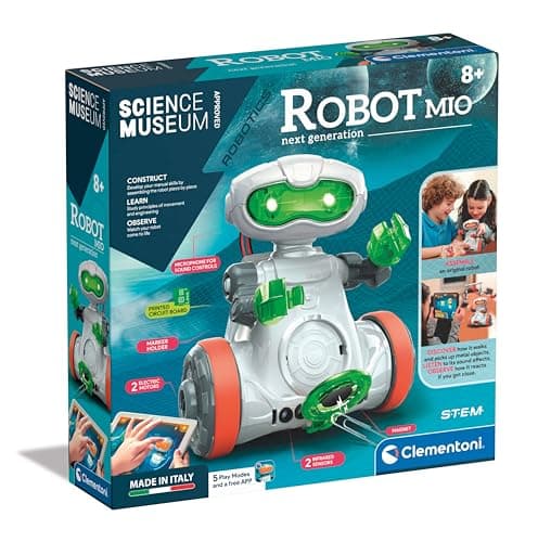 Image of Clementoni- Robot Science Museum Mio: Programmable Interactive Robot STEM Building Set (8+ Years)
