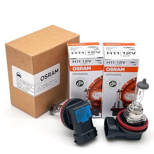 Image of OSRAM H11 OEM Original Standard Halogen Headlight Bulbs 12V 55W 64211L+ (Long Life) Made in Germany | Pack of 2