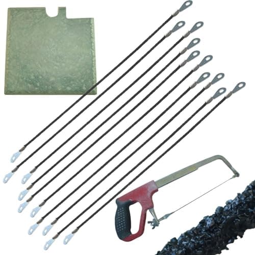 Image of Carbide Rod Saw Blade 300mm x10pk 12 in Tungsten Carbide RodSaw Blade with Eyelets for Hacksaw Frame for Plaster Drywall Cement Board Fibreglass Tile and Cast Iron