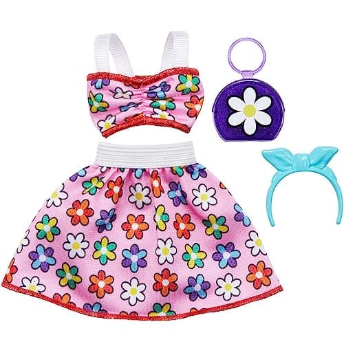 Image of Barbie Fashion Outfit - Floral Top with Skirt (HJT21)