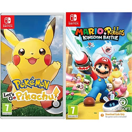 Image of Pokémon: Let’s Go, Pikachu! (Nintendo Switch) + Mario + Rabbids Kingdom Battle (Code in Box) (Nintendo Switch)