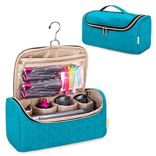 Image of Yarwo Travel Organsier Bag Compatible with Dyson Airwrap Styler Complete, Portable Travel Storage Case for Airwrap Styler and Attachments, Teal(Patent Pending)