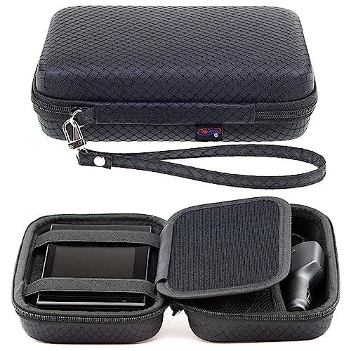 Image of Black Hard Carry Case For Garmin Zumo XT 595LM 396LMT-S 346LMT-S 395LM 345LM 590LM 340LM 390LM 300 346 396 4.3'' 5'' GPS Sat Nav With Accessory Storage and Lanyard
