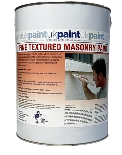 Image of 5 Litres - Textured Acrylic Masonry Paint - Brilliant White