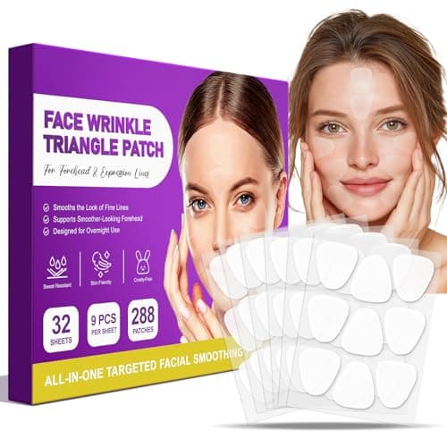 Image of 【288p】Forehead Wrinkle Patches 166/288pcs | 3D Triangle Design for Forehead & Frown Lines | Invisible Overnight Smoothies Wrinkle Patches | Gentle Physical Glattungs-Patches for Skin Appearance