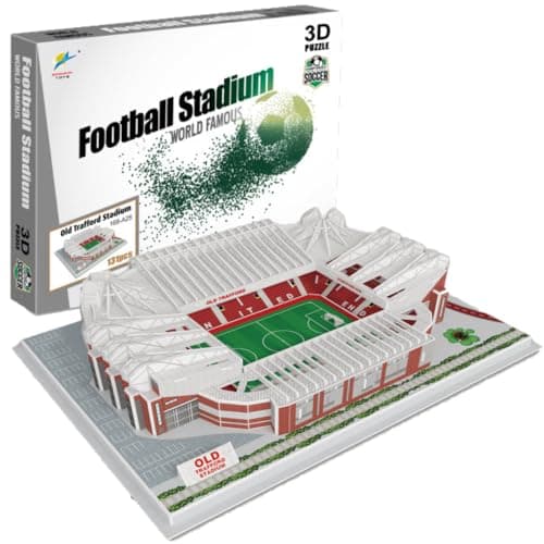 Image of 3D Puzzles Football Stadium Model: DIY 3D Soccer Field Jigsaw Building Kit for Adults and Kid (131pcs)