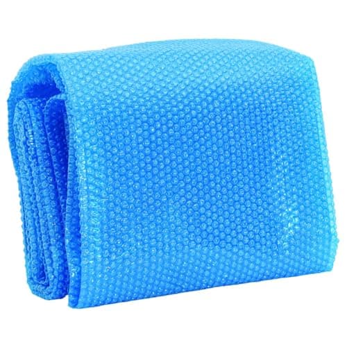 Image of Floating Round PE Solar Pool Film 455 cm Blue, Swimming Pool Solar Cover with Bubbles for Heat Retention, Reduces Evaporation and Chemical Use