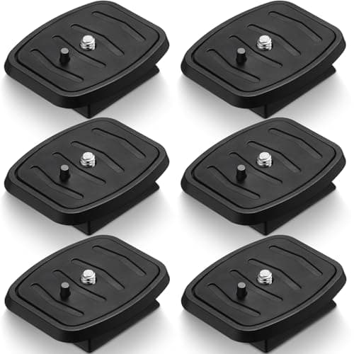 Image of Weewooday 2-Piece 43mm Tripod Quick Release Plate Adapter for Sunpak 6400UT, Walmart MX1000 & Compatible Tripods, Black