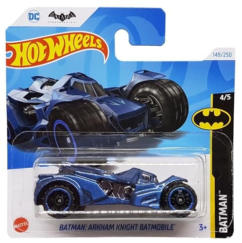 Image of Hot Wheels - Arkham Knight Batmobile - Batman 4/5 - HTD85 - Short Card - DC - Dark Blue Metallic - Mattel 2024 - 1:64