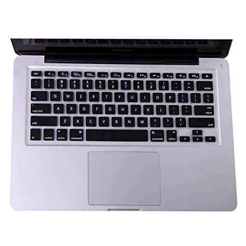 Image of Se7enline Compatible with Macbook Keyboard Cover Skin for Old Macbook Pro, MacBook Pro Retina 13" 15" 17" and Old MacBook Air 13 inch Models: A1369, A1466, A1502, A1425, A1398 (US Layout), Black
