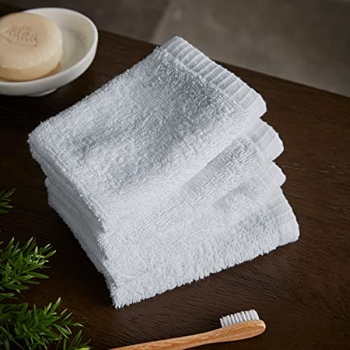 Image of Catherine Lansfield Quick Dry Cotton Face Cloth 4 Pack White