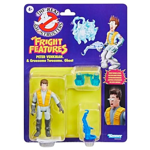 Image of Ghostbusters Kenner Classics Peter Venkman Action Figure, Retro Toy with Gruesome Twosome Ghost, Inspired by The Real Ghostbusters Animated Series