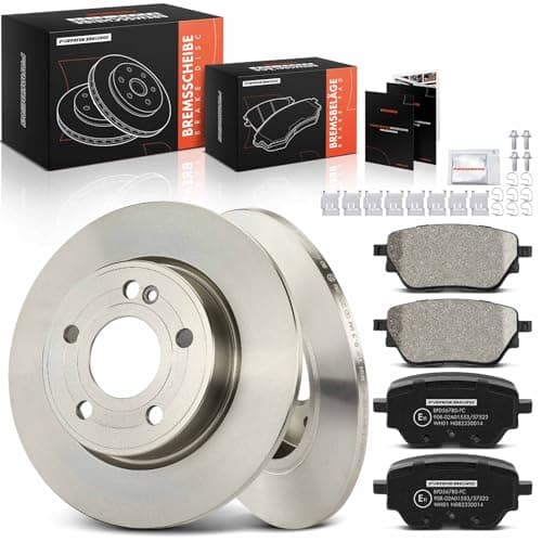 Image of Frankberg Brake Kit incl. 2x Brake Disc + 4x Brake Pad Rear Compatible with A-Class W177 B-Class W247 CLA C118 Replace# 0004207500,A0004207500
