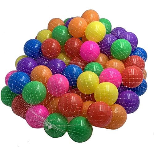 Image of DIVCHI 100PCS Soft Plastic Mini Play Balls Multi Vibrant Colors - durable, No Sharp Edges, Non Toxic, Phthalate & BPA Free - Use in Kids or Toddler Ball Pit (100PCS)