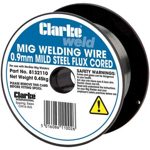 Image of Clarke Mild Steel Mig Welding Wire 0.9mm (Flux Cored - No Gas - 0.45kg)
