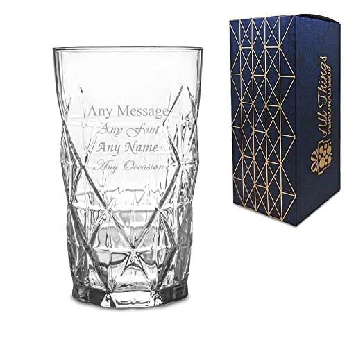 Image of Personalised Engraved Keops Hiball Gin or Cocktail Glass Comes with Gift Box, Personalise with Any Message for Any Occasion - Product Engraved in The UK