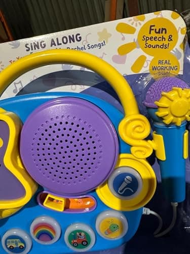 Image of Sing Along Boom Box Speaker with Microphone for Fans of Ms, Kids Karaoke Machine musical - Artwork of MlSS Rachel