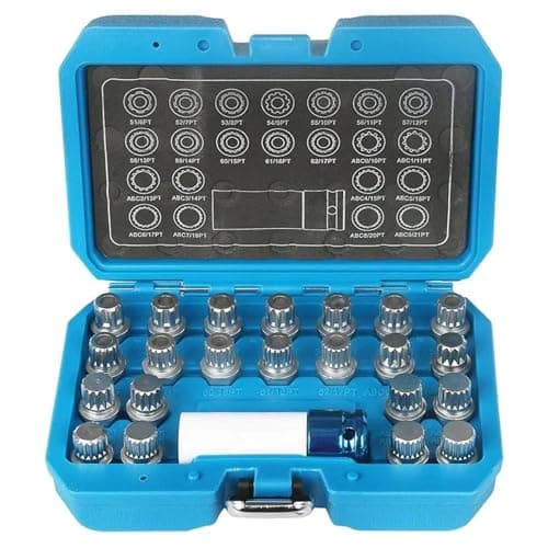 Image of 23pcs Locking Wheel Nut Key Tool Set for VAG VW Audi Seat Skoda Porsche