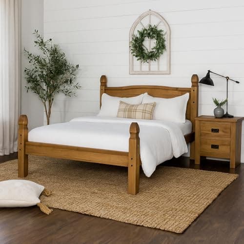 Image of Birlea Corona Low End Bed - Waxed Pine, King Size