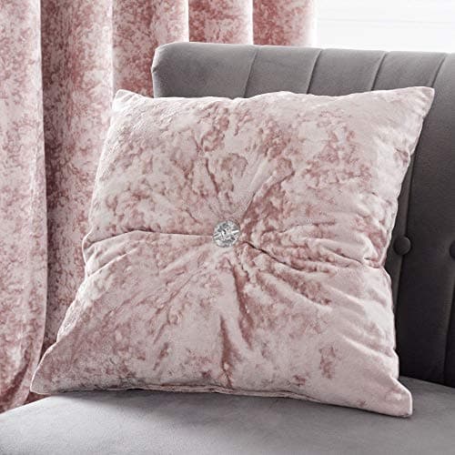 Image of Catherine Lansfield Living Crushed Velvet 45x45cm Cushion Blush Pink