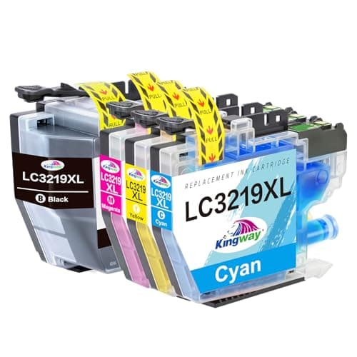 Image of KINGWAY LC3219XL Ink Cartridges 4-Pack, Replacement for Brother LC3217 Ink Cartridges Multipack, Compatible with MFC-J5330DW MFC-J5730DW MFC-J5930DW MFC-J6530DW MFC-J6930DW MFC-J6935DW MFC-J5335DW