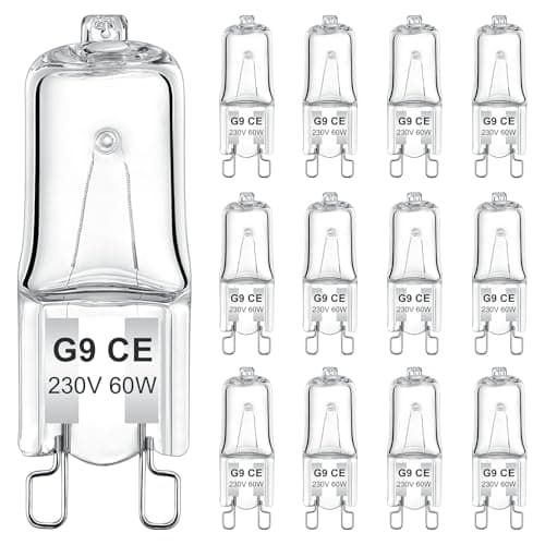 Image of AUZOSL G9 Halogen Bulbs - 60W Bright Energy Efficient Replacement (Pack of 12) - Long-Lasting Lighting Solution