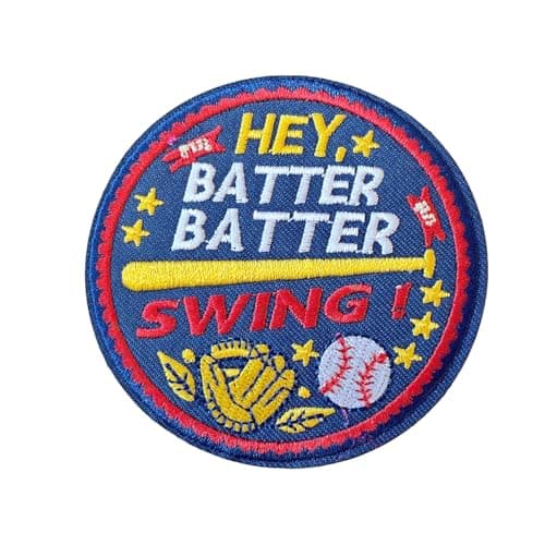 Image of Baseball Embroidered Applique Emblem Patch -3" Hook and Loop Funny Quote Morale Badge for Helmets Gym Clothing Jeans Bags Backpacks Hats Jackets Repair Military Meme DIY Gifts for Baseball Players