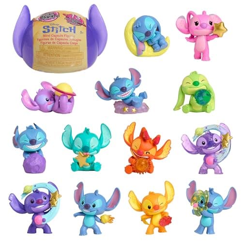 Image of Just Play Disney Stitch Outta This World Collectible Mini Figure Capsule, 5 cm Figurine, Blind Box, Toy for Collectors, Fans, Girls, Boys, Kids, Ages 3 and Up