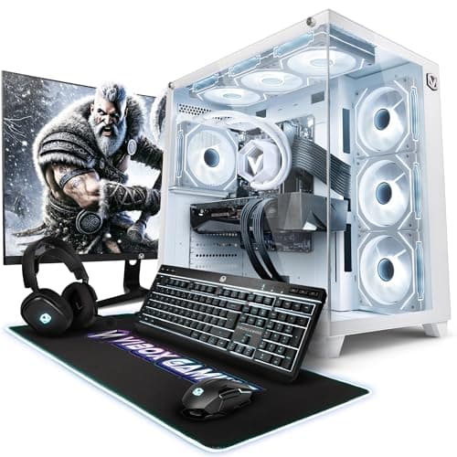 Image of Vibox VII-91 Gaming PC Bundle • Intel Core i7 12700KF 12-Core • RTX 5090 32GB • 32GB RAM • 2TB NVMe SSD • Windows 11 • 27" Monitor • WiFi