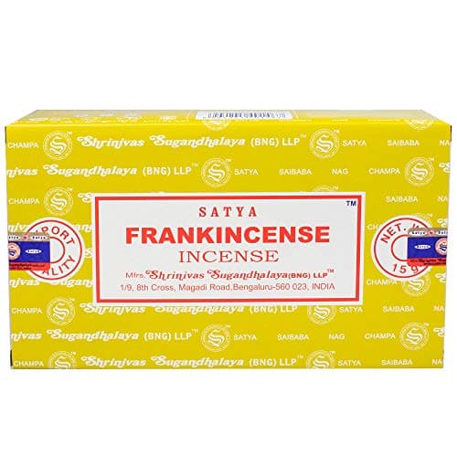 Image of 156 Satya Frankincense Incense Sticks 180 Grams (12 boxes of 15 grams each) Sai Baba Nag Champa