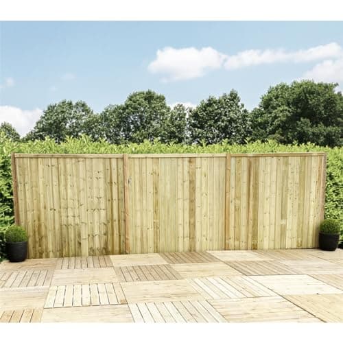 Image of 5FT Vertical Pressure Treated 12mm Tongue & Groove Fence Panel - 1 Panel Only