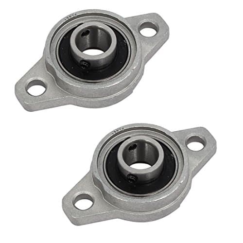 Image of sourcingmap FL001 12mm Bore Zinc Alloy 2-Bolt Self-aligning Flange Mounted Ball Bearing 2pcs