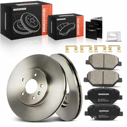 Image of Frankberg Brake Kit incl. 2x Brake Disc + 4x Brake Pad Front Compatible with Insignia B Sports Tourer Z18 Insignia B Grand Sport Z18 Replace# 84120877,13521005