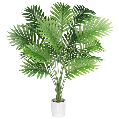 Image of 80cm Artificial Palm Tree in Pot Artificial Fake Plants Indoor Decorative Large Faux Plants for Home Office Living Room Decor Indoor